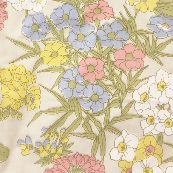 Vintage fabrics floral tote bag reusable handmade - Picture 3 of 3